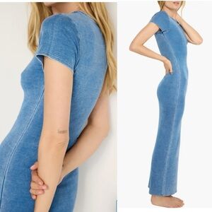 good american mesh tee maxi dress Good American Mesh Maxi Dress